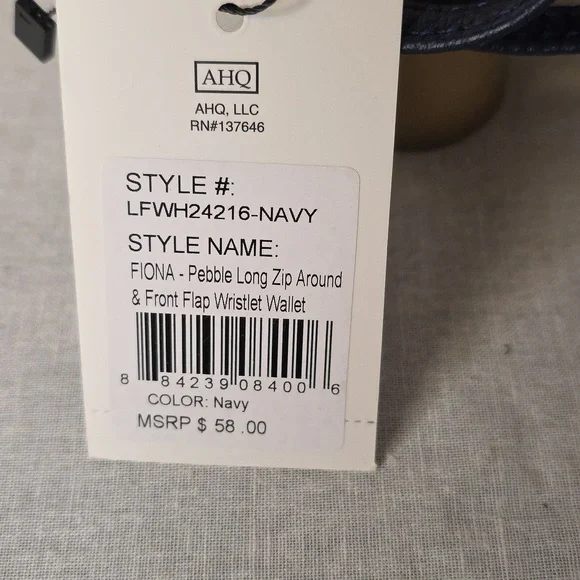 London Fog Navy Clutch Wristlet - Picture 4 of 7